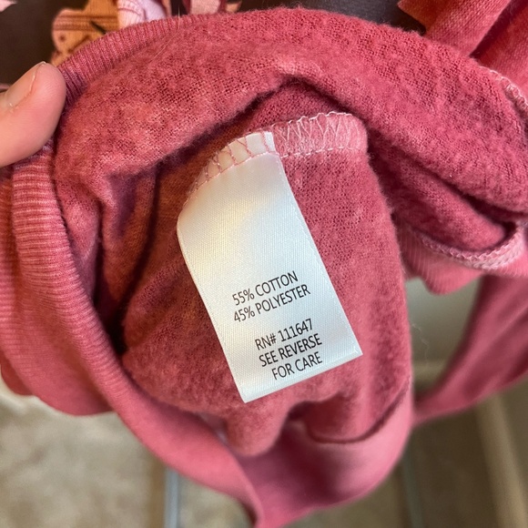 Maroon Disney Lion King "Hakuna Matata" Distressed Long Sleeve Top (M) - Picture 5 of 5